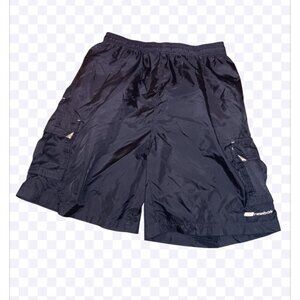 Vintage 90s Reebok Black Nylon men short sz L